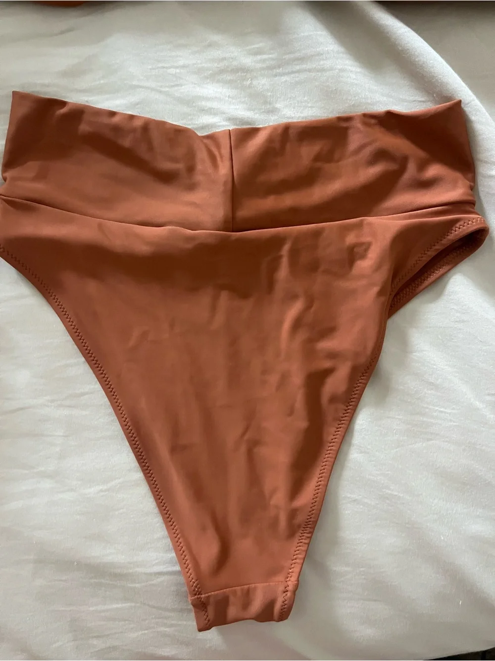 Aerie Boho Neutral Rust Orange Twist Front Bikini Set - Picture 5 of 8